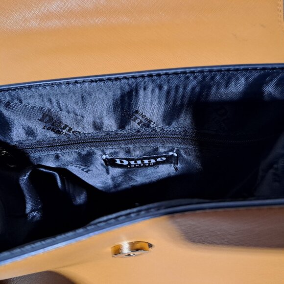 Dune London Handle Bag / Color-Block Mustard & Red Fall Colors - Picture 11 of 16